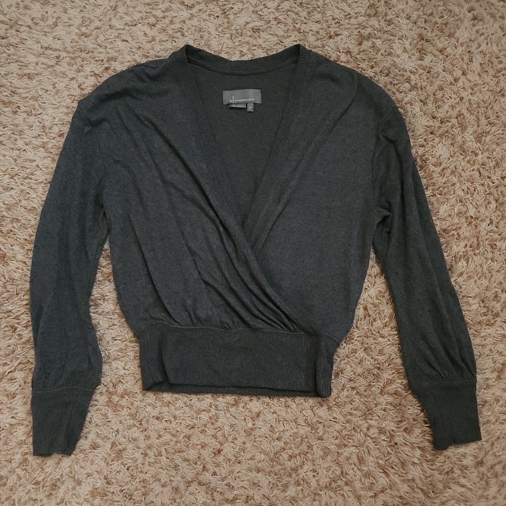 Anthropologie Gray Womens XS Thin Sweater